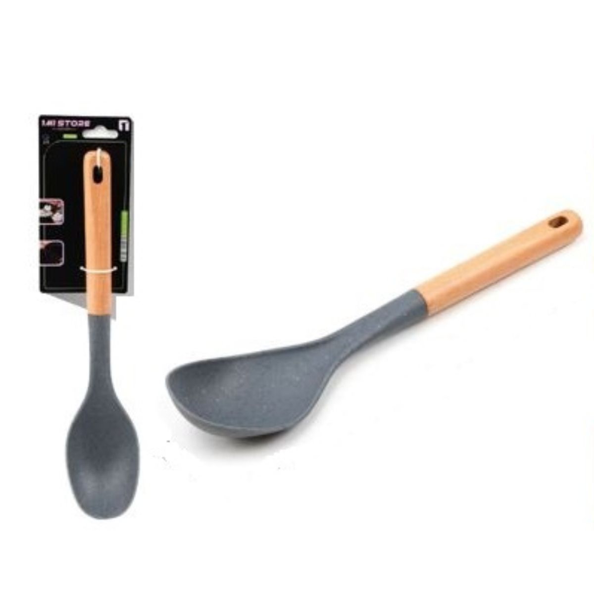 OEM - CUCHARON PARA ARROZ  TXM7-M06 COLOR GRIS MANGO DE MADERA