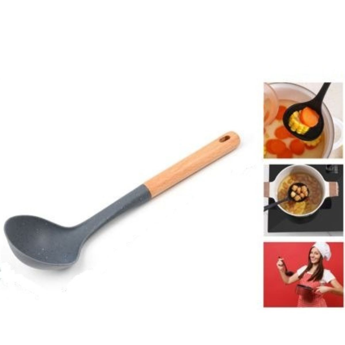 OEM - CUCHARA TXM7-M02 COLOR GRIS MANGO DE MADERA