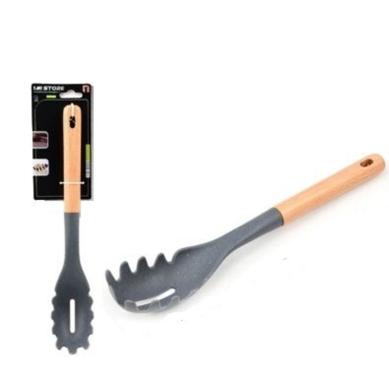 OEM - CUCHARA PARA PASTA COLADOR  TXM7-M07 COLOR GRIS MANGO DE MADERA