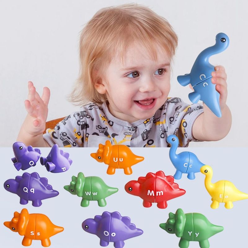 GENERICO - Juego Montessori Dinosaurios ABC Colorido Jugando Aprendo