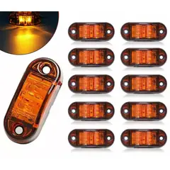 KUANGYE - 10pcs Lateral Luz Led Luz De Marcador 12v Indicadora Ámbar