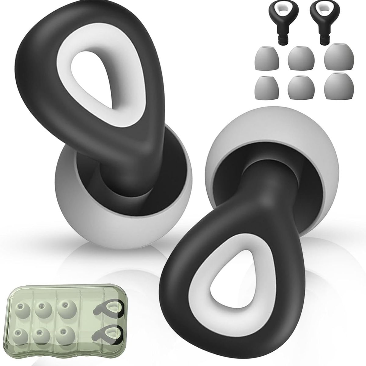 KUANGYE - Tapones Antiruido Para Oídos Gota De Agua 3 Tamaños Cómodos