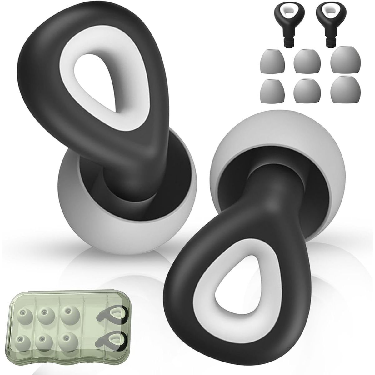 KUANGYE - Tapones Antiruido Para Oídos Gota De Agua 3 Tamaños Cómodos