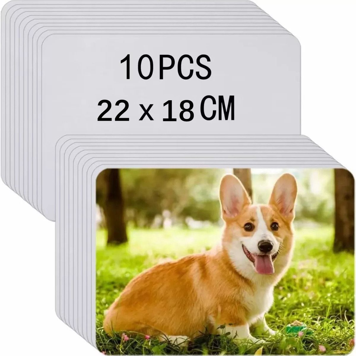 KUANGYE - Mouse Pad Para Sublimar 24x20 Cm, 3mm. Pack 10 Unidades