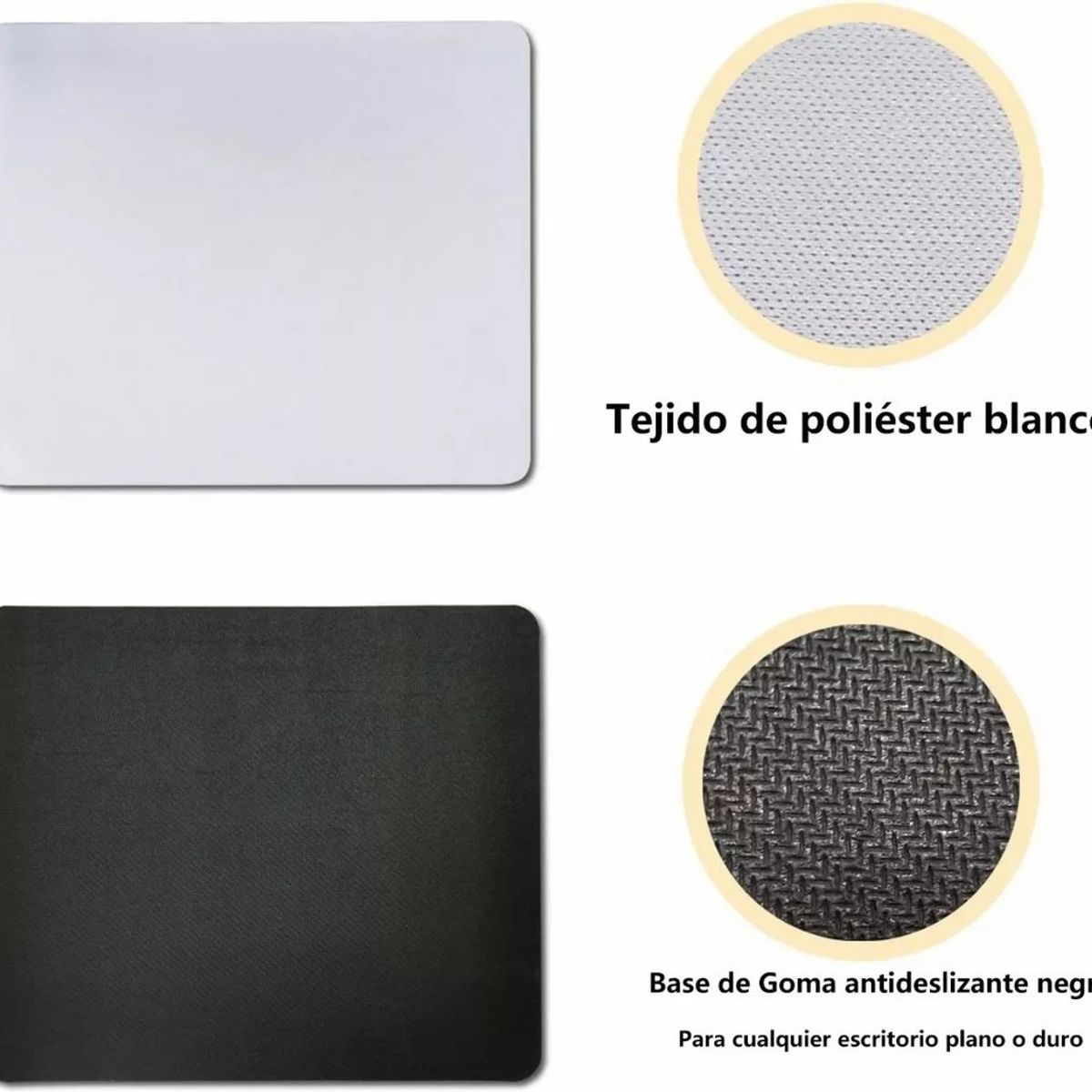 KUANGYE - Mouse Pad Para Sublimar 24x20 Cm, 3mm. Pack 10 Unidades