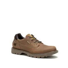 CAT - Zapato Impermeable Cuero Hombre Colorado Low 2 Café