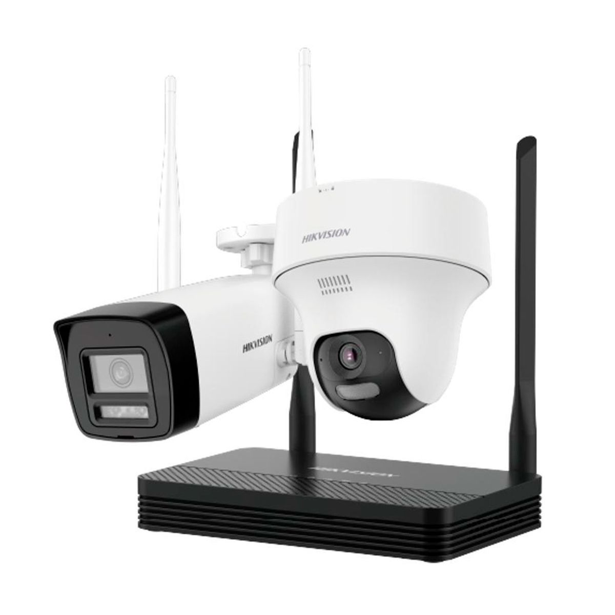 HIKVISION - Kit Camaras de Seguridad + NVS 4CH Hikvision WiFi EasyLink
