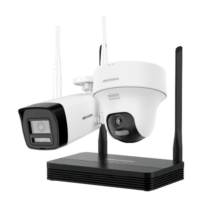 HIKVISION - Kit Camaras de Seguridad + NVS 4CH Hikvision WiFi EasyLink