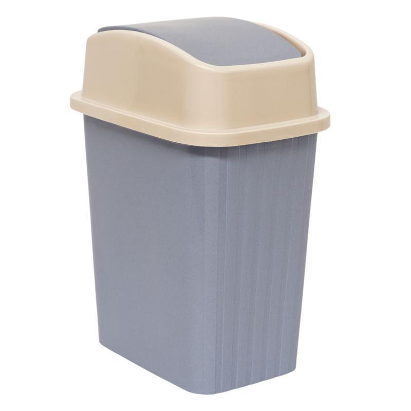 WAKESHOME - Basurero Plástico Cocina 12 Litros Tapa Vaivén Wakeshome
