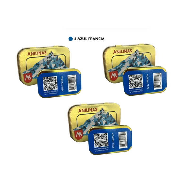 ANILINAS MONTBLANC - Pack X3 Anilinas Montblanc Cajita Dorada Azul Francia