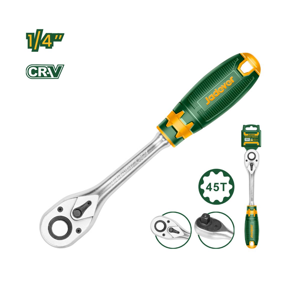 JADEVER - Llave Chicharra Cuadrante 14 Pulgadas JADEVER