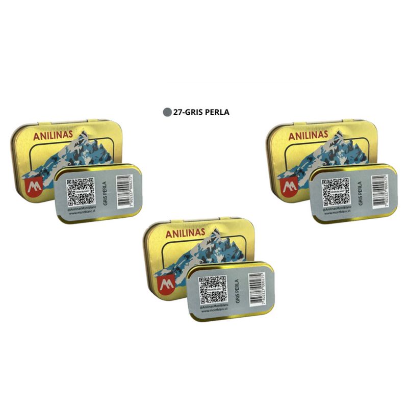 ANILINAS MONTBLANC - Pack X3 Anilinas Montblanc Cajita Dorada Gris Perla
