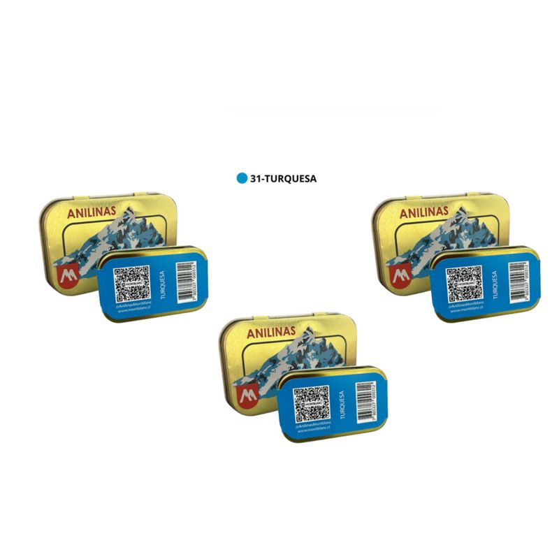 ANILINAS MONTBLANC - Pack X3 Anilinas Montblanc Cajita Dorada Turquesa