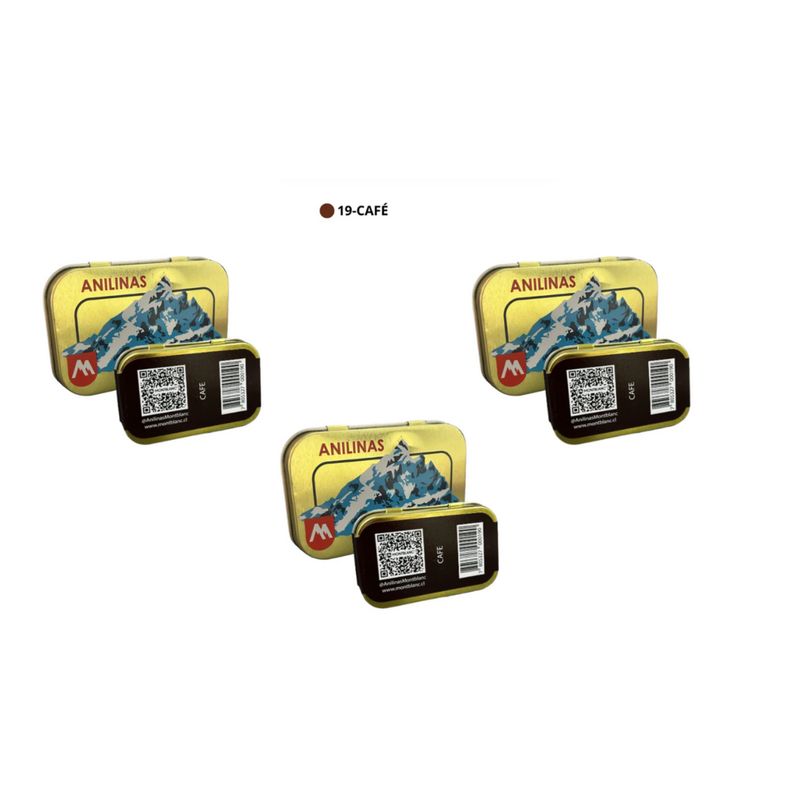 ANILINAS MONTBLANC - Pack X3 Anilinas Montblanc Cajita Dorada Café