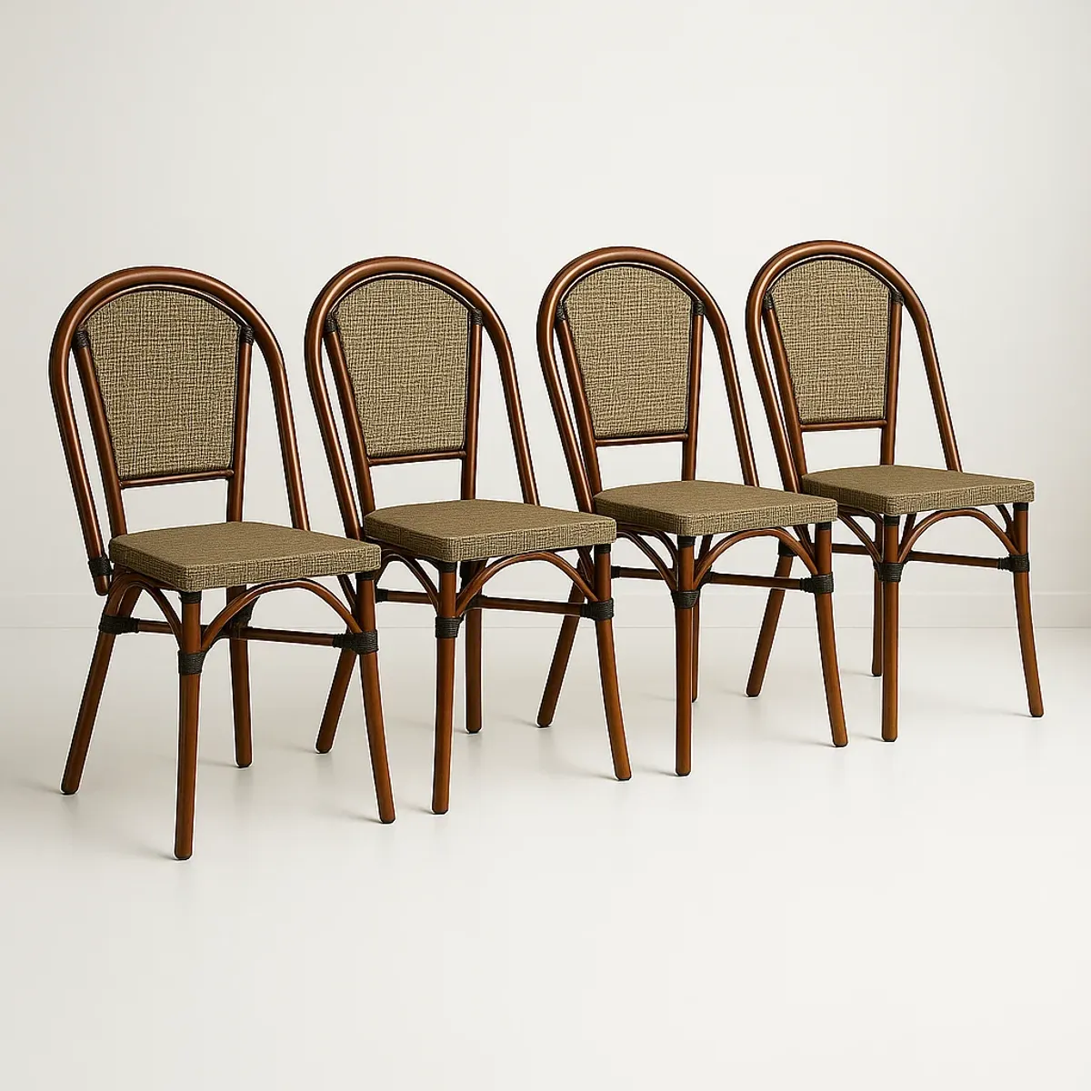 KLIK - Pack de 4 Sillas Bistro Parisina Textileno - Beige