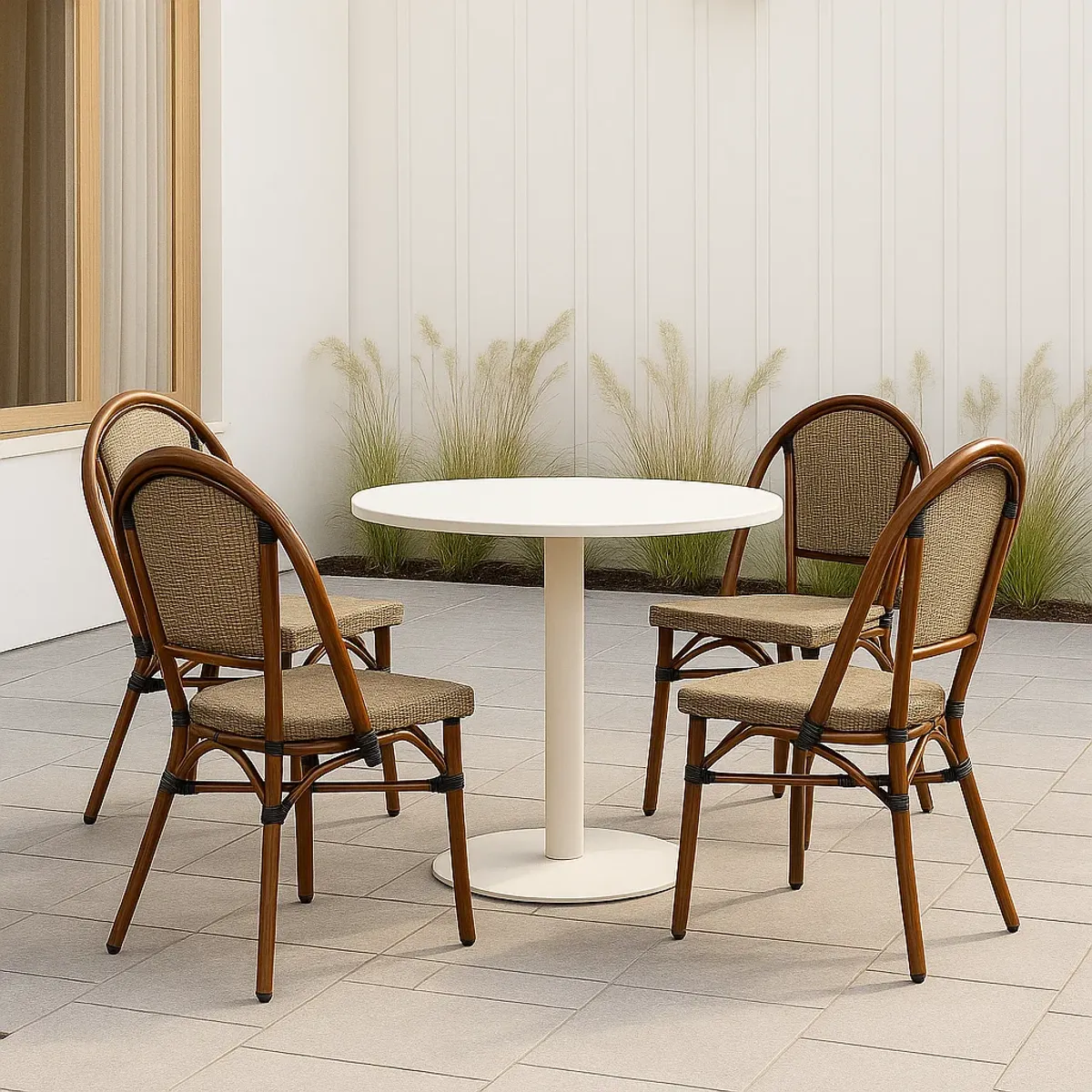 KLIK - Pack de 4 Sillas Bistro Parisina Textileno - Beige