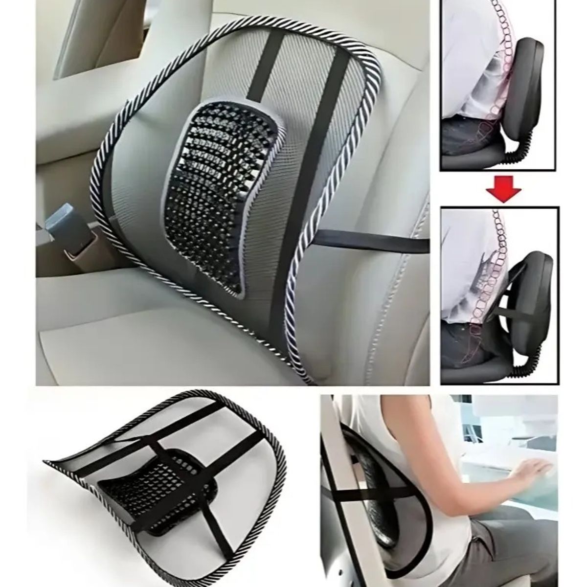 GENERICO - Respaldos Lumbares Ergonómico Corrige Postura
