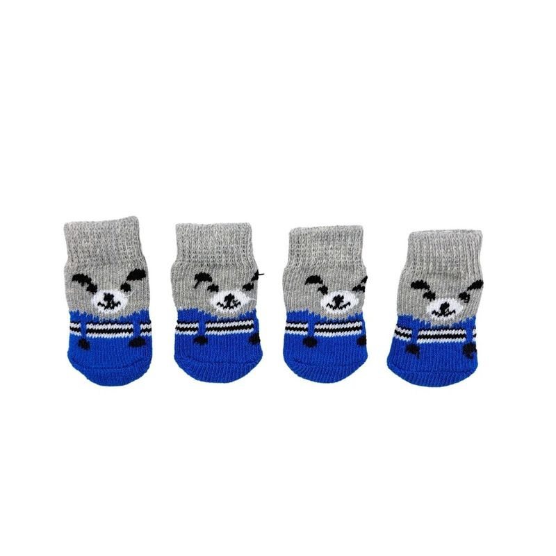 GENERICO - Calcetines Antideslizantes para Perros Mascotas Talla M Gris