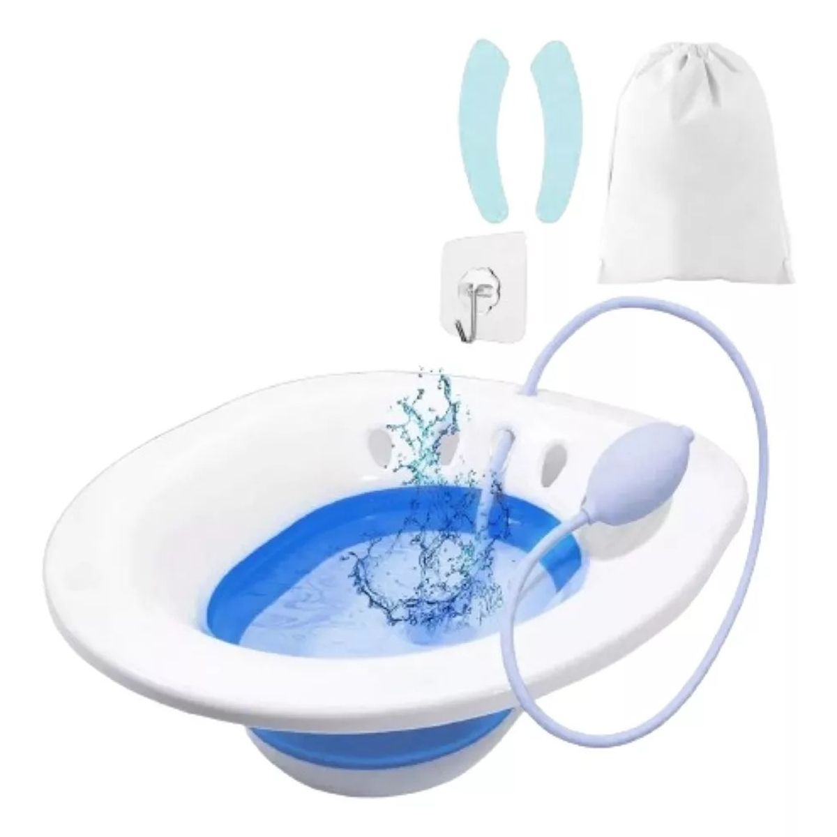 MUNDO MAGIA - Baño De Asiento Alivio Hemorroides Embarazo Bidé Plegable