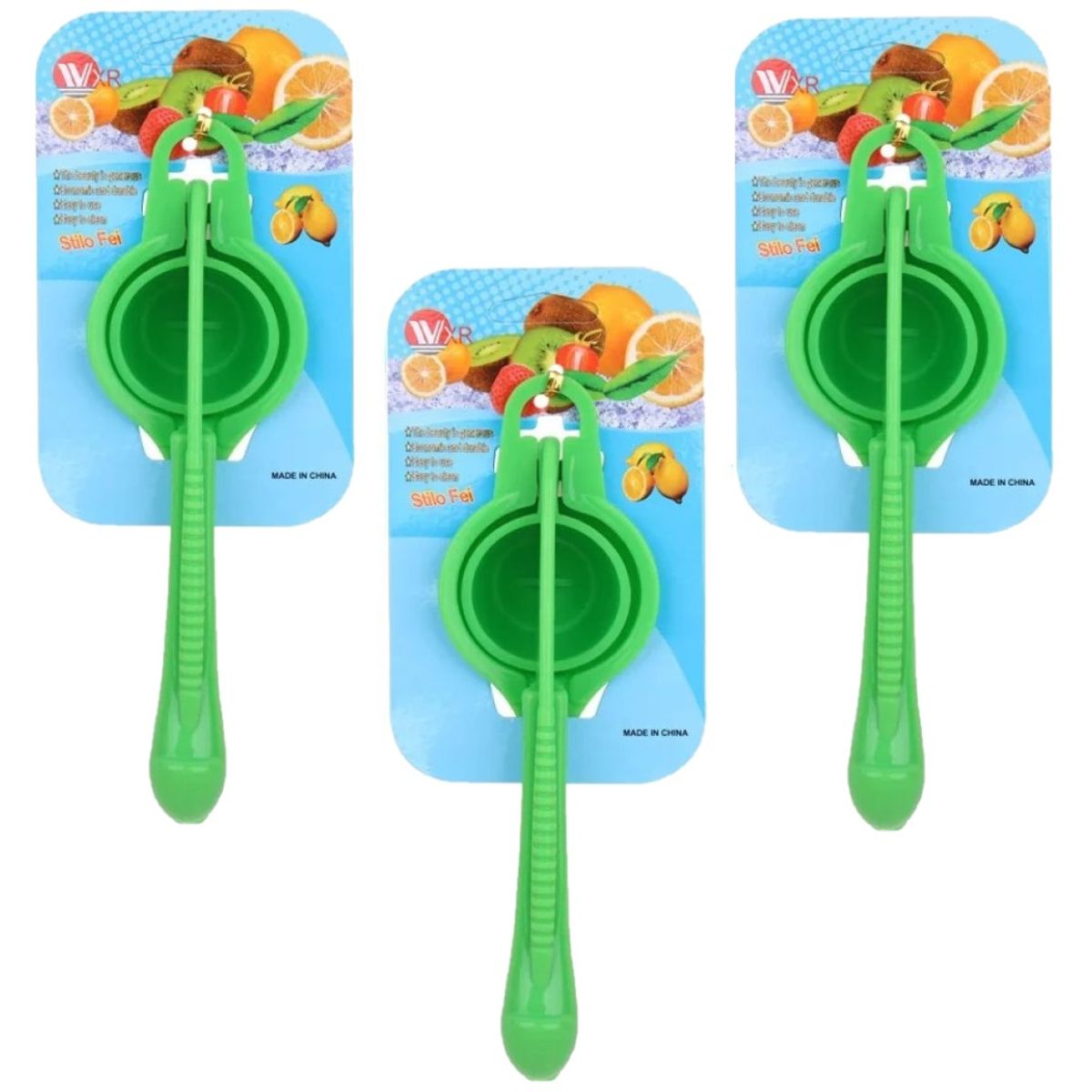 WAKESHOME - 3 Exprimidores Manual De Limones Naranjas Limón Doble Mango