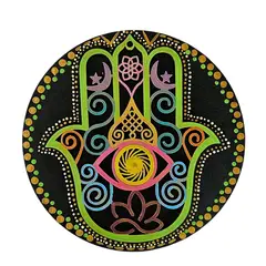 CREA TALLER - Cuadro hamsa decorativo de madera