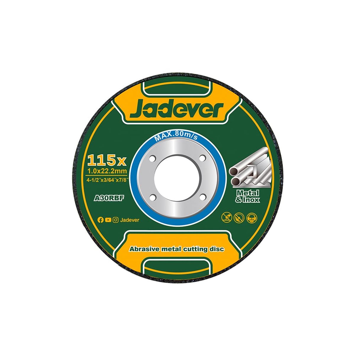JADEVER - Juegos de Discos para Metal 115mm 15 piezas Jadever