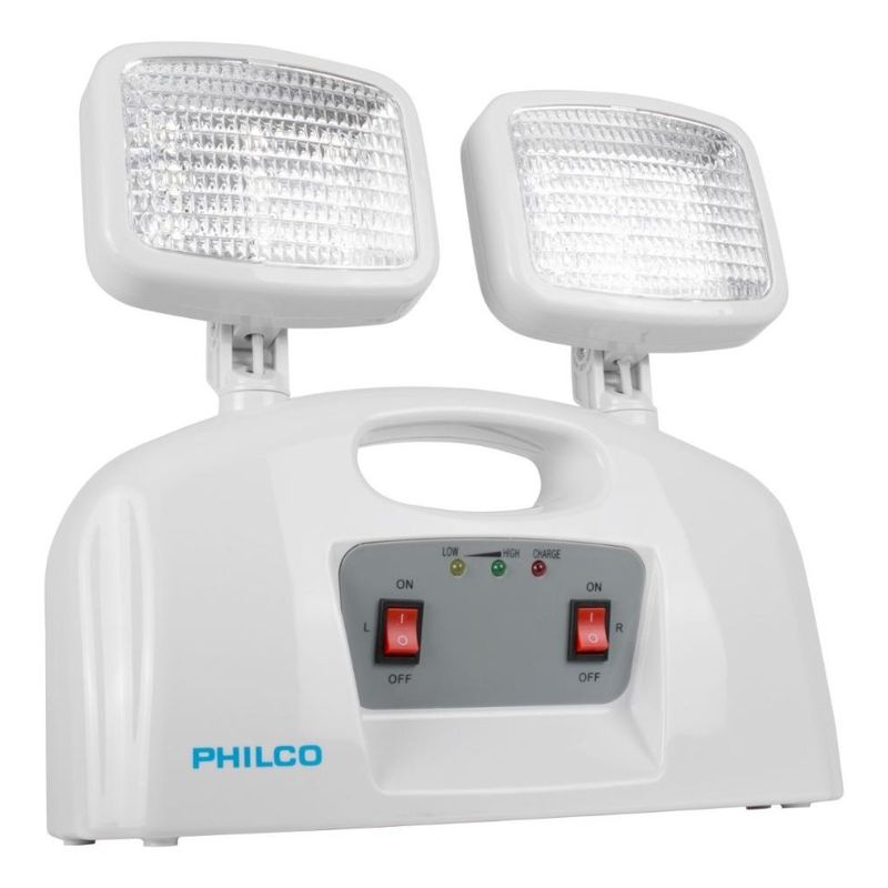 PHILCO - Lampara De Emergencia Philco 2 Focos - Blanco