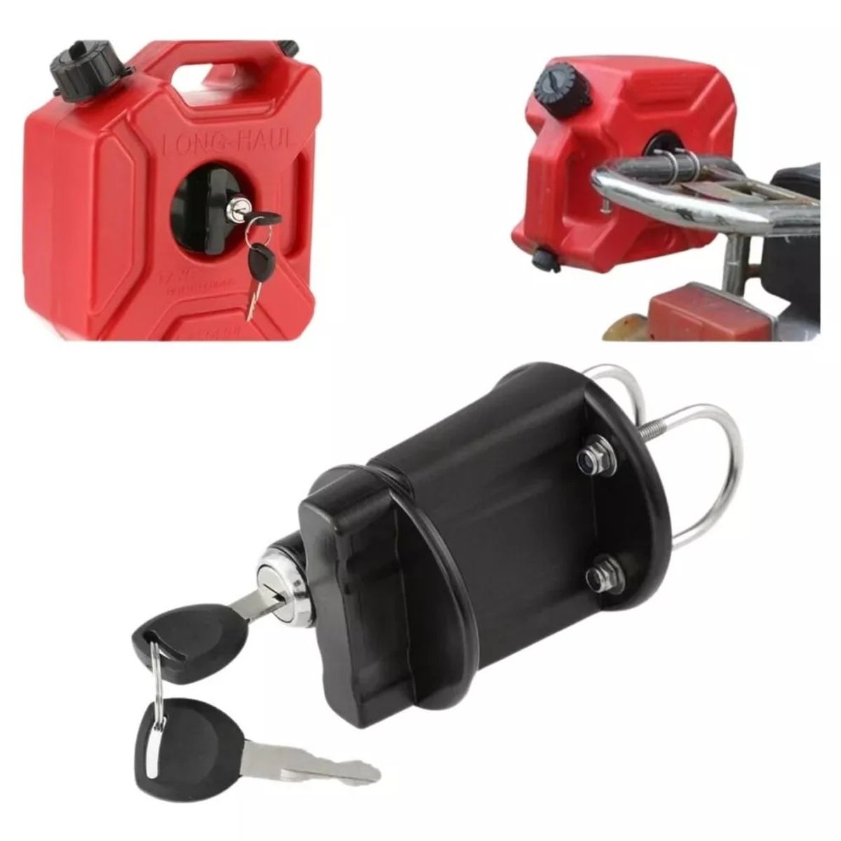 MUNDO MAGIA - Bidón De Bencina Portátil Moto Plastico Con Llave Fijacion