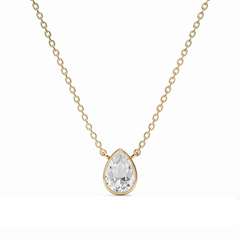 BLOOM CRYSTAL - Collar Gota de Luz Cristal Austria 10 mm Baño en Oro