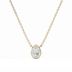 BLOOM CRYSTAL - Collar Gota de Luz Cristal Austria 10 mm Baño en Oro