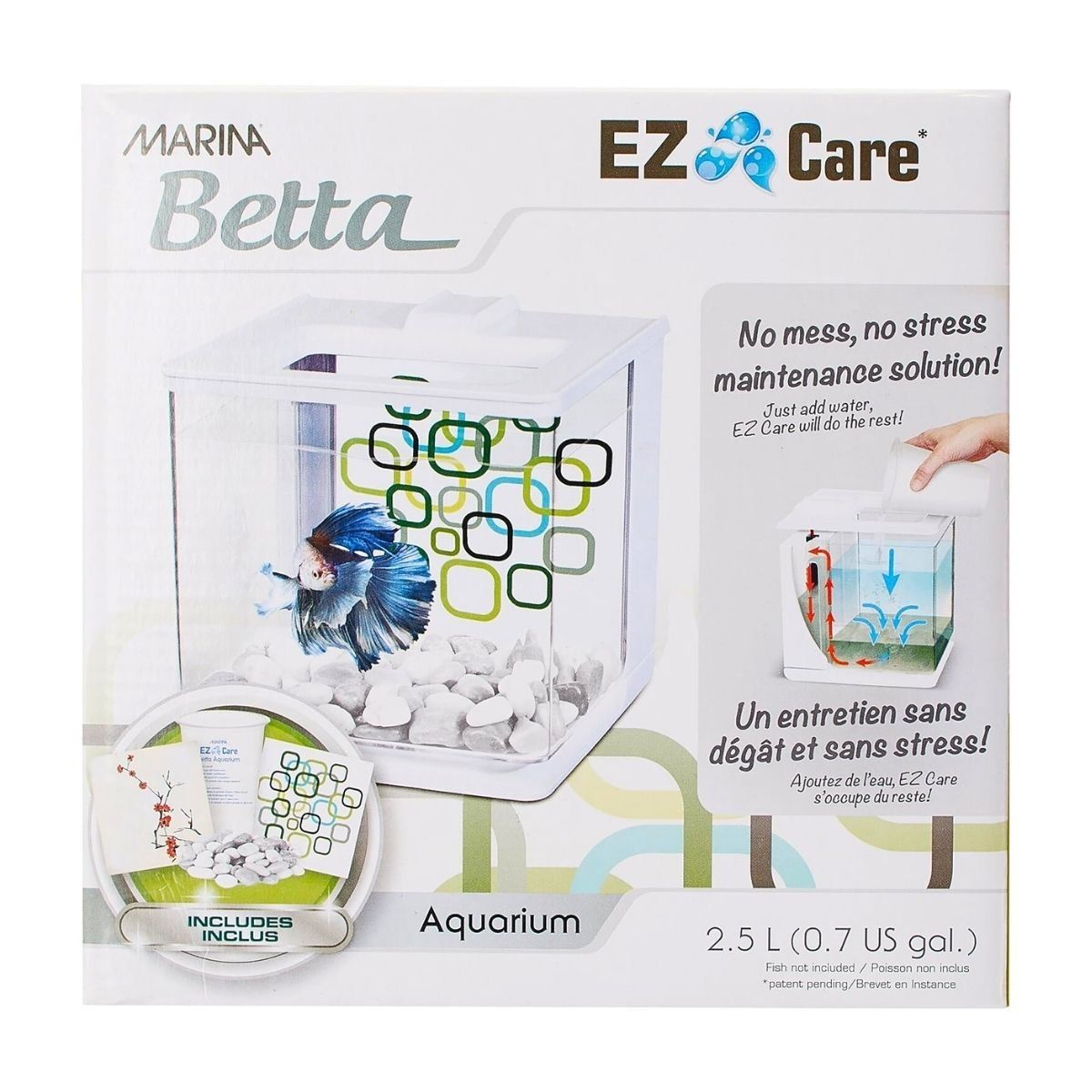 GENERICO - Acuario Marina Blanco Para Betta 25L Pecera Bettera