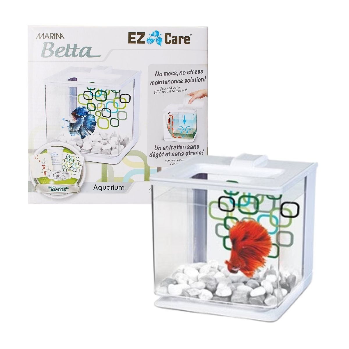 GENERICO - Acuario Marina Blanco Para Betta 25L Pecera Bettera