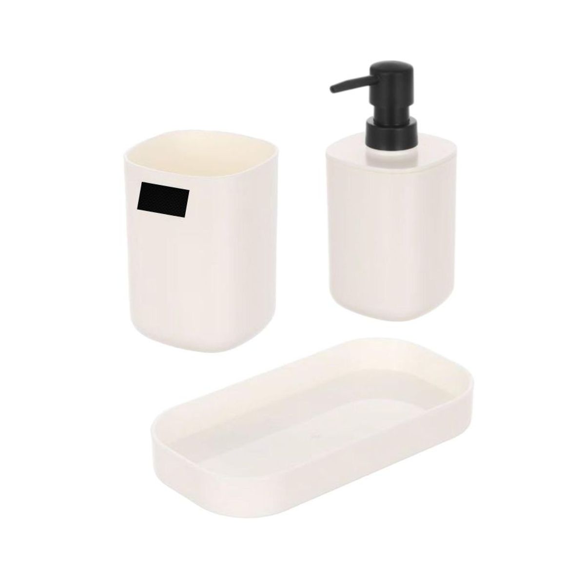OEM - Set Juego De Baño 3 Pieza Jabon Dispensador Cepillo Plastic