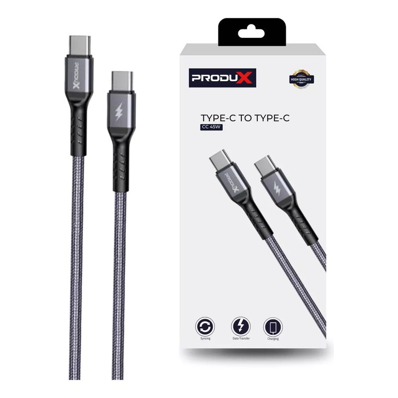 GENERICO - Cable Conexión C A C Carga Rápida Gamer Max 45 W 1 M Nailon