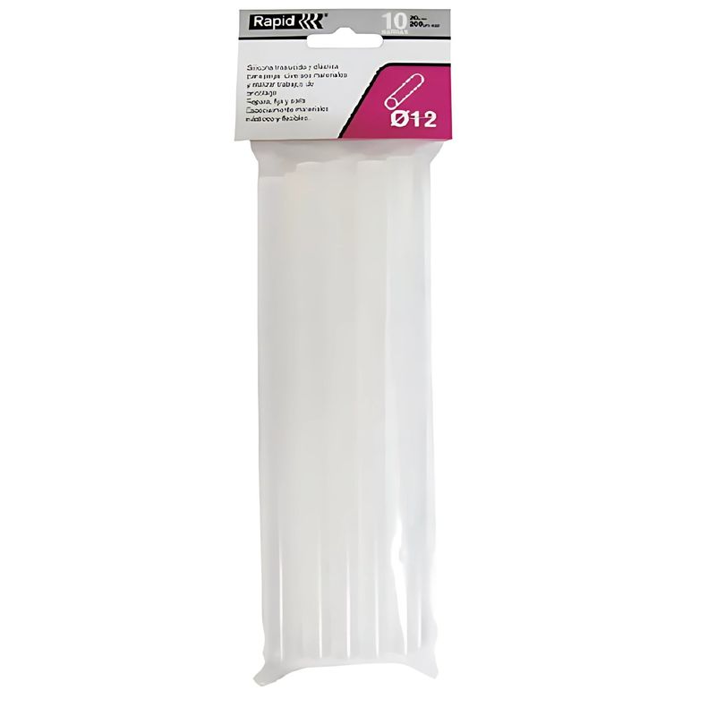 RAPID - 10 Barras De Silicona 12mm De 20cms Largo 200g - SC