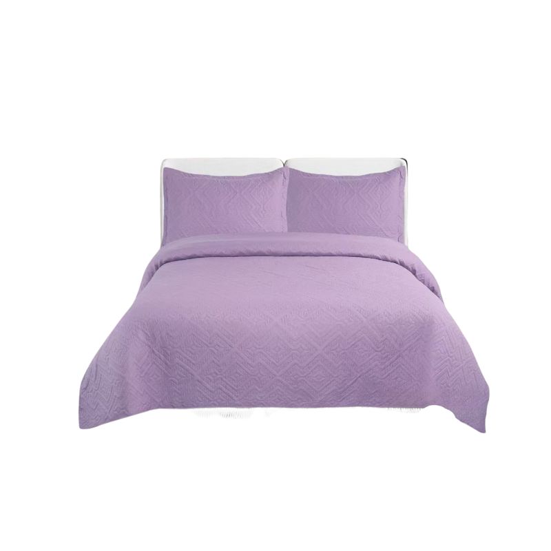 GENERICO - Cubrecama De Verano Delgado Quilt 2 Plazas Unicolor