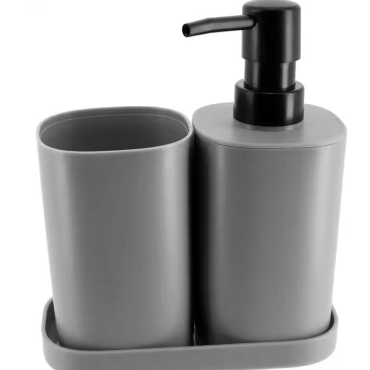 OEM - Set Juego De Baño 3 Pieza Jabon Dispensador Cepillo Plastic