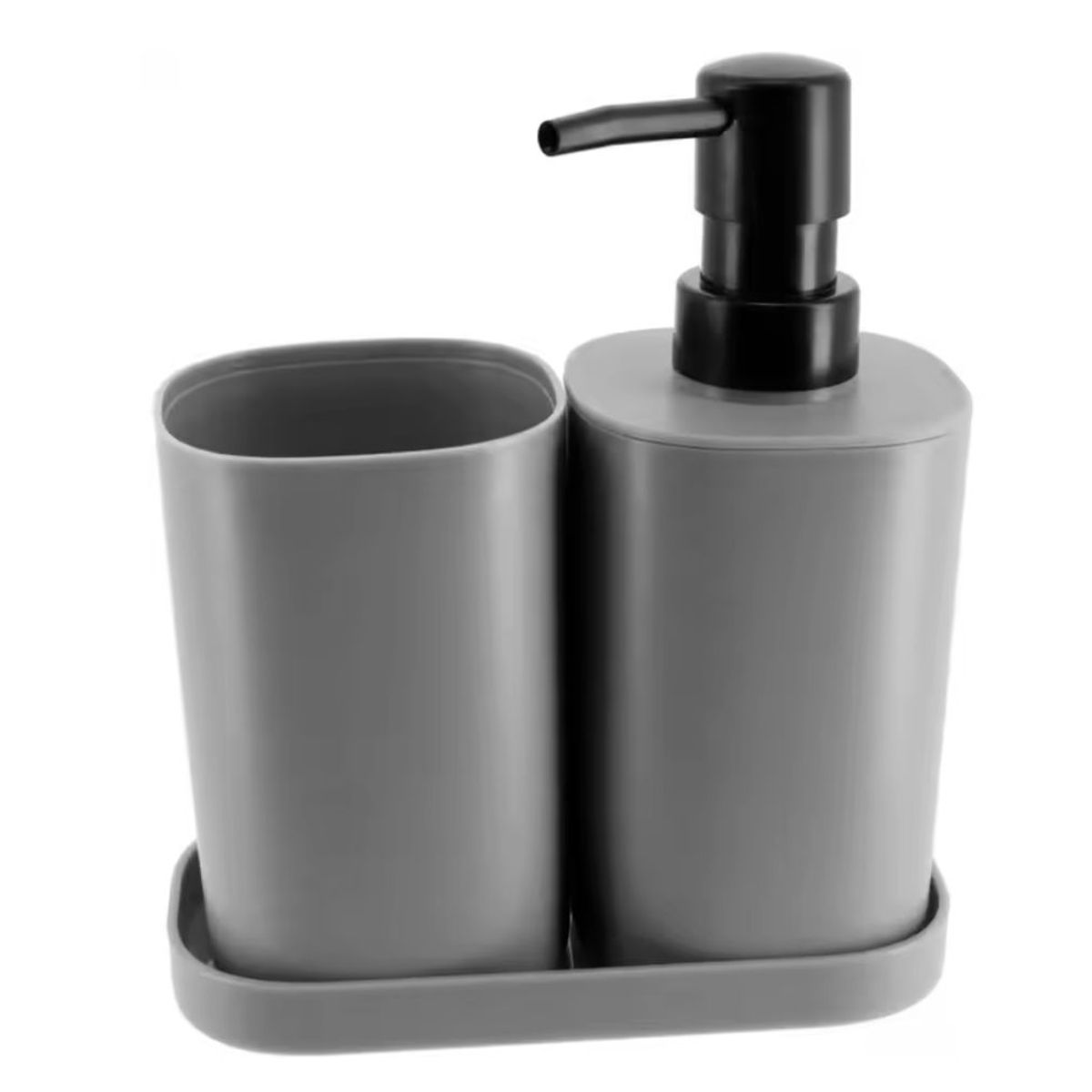 OEM - Set Juego De Baño 3 Pieza Jabon Dispensador Cepillo Plastic