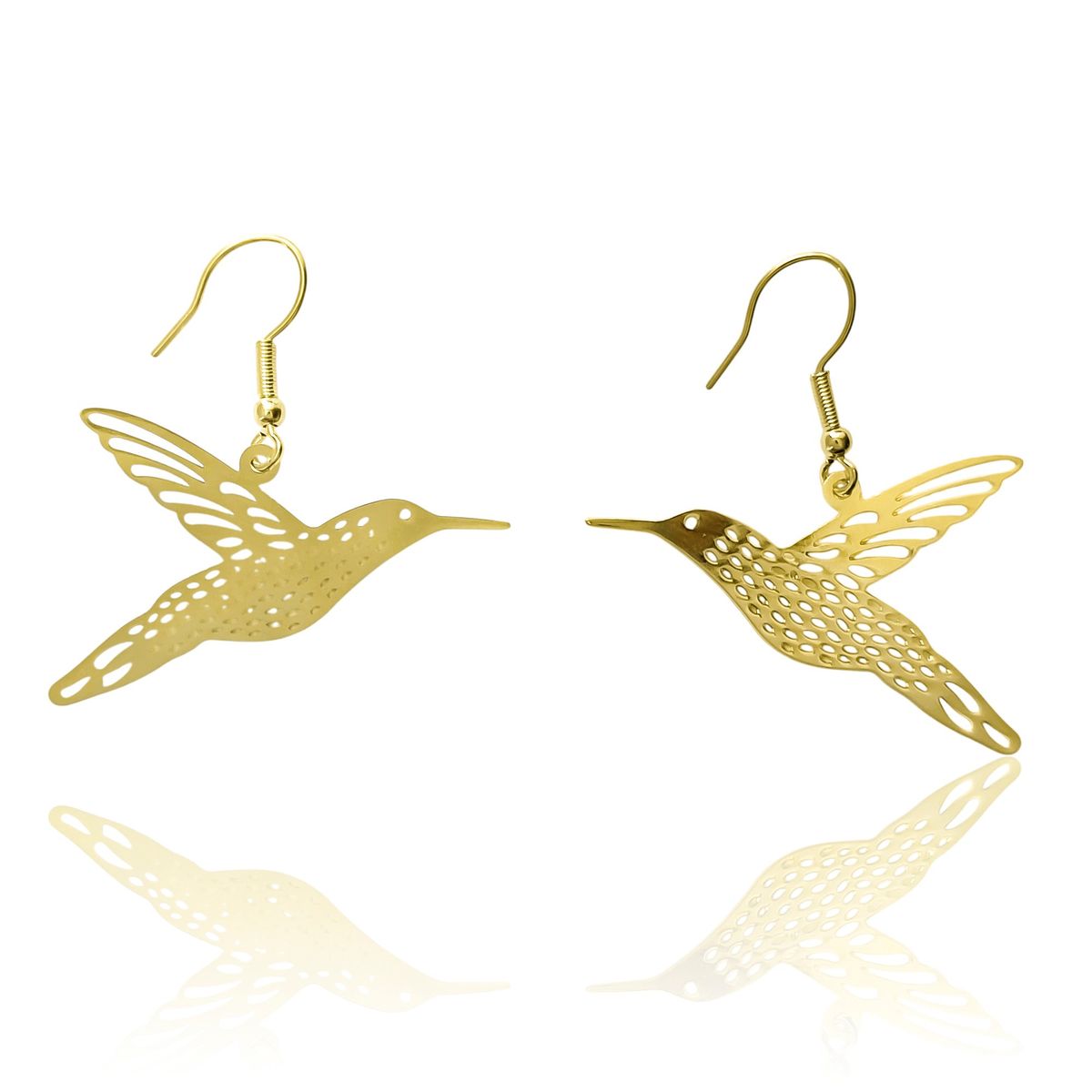 COGGIOLA - Aros Colibrí Enchapado Oro 18K
