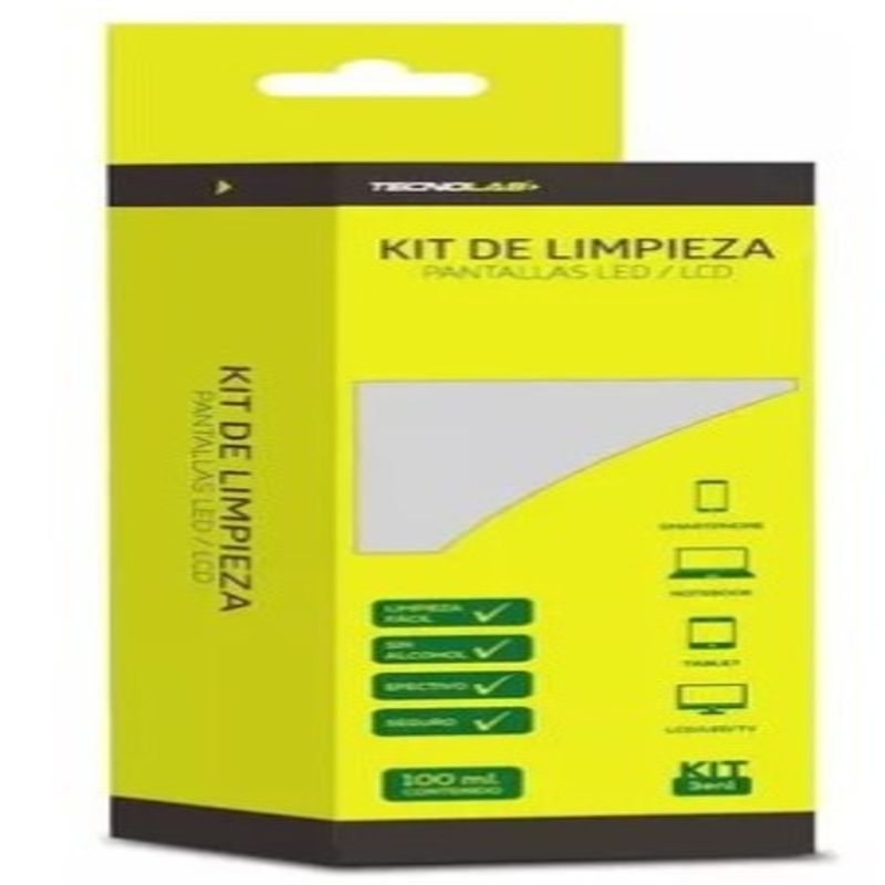 TECNOLAB - Kit De Limpieza Para Pantalla 100ml Tecnolab Tl353