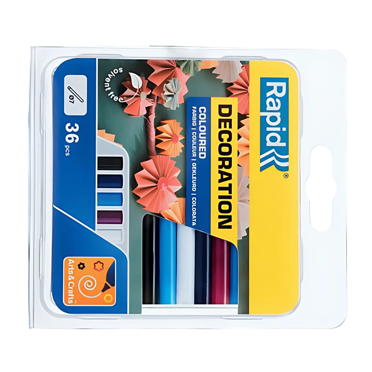 RAPID - 36 Barras De Silicona de Colores 7mm x 90mm - SC