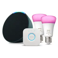 AMAZON - Kit Echo POP Charcoal + 2 Ampolletas y Bridge Philips