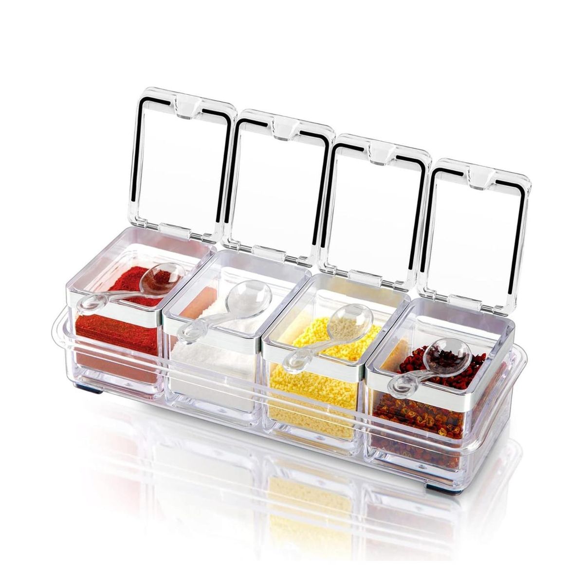 GENERICO - Caja Organizador De Condimentos 4 Compartimientos