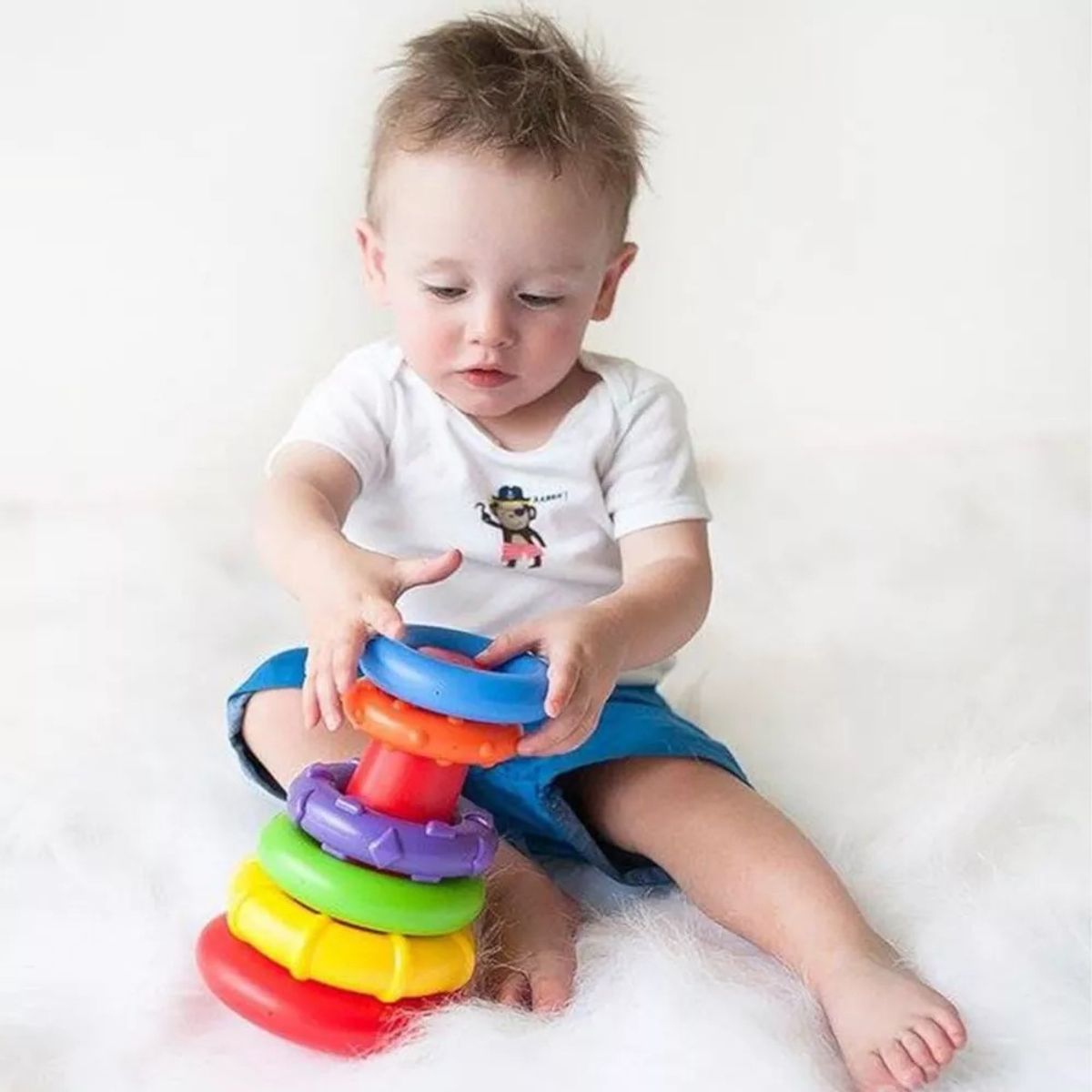 PLAYGRO - Argollas De Encaje Torre de Apilar y Ordenar Playgro