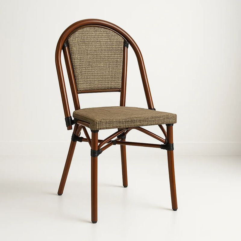KLIK - Silla Bistro Parisina Textileno - Beige - Beige