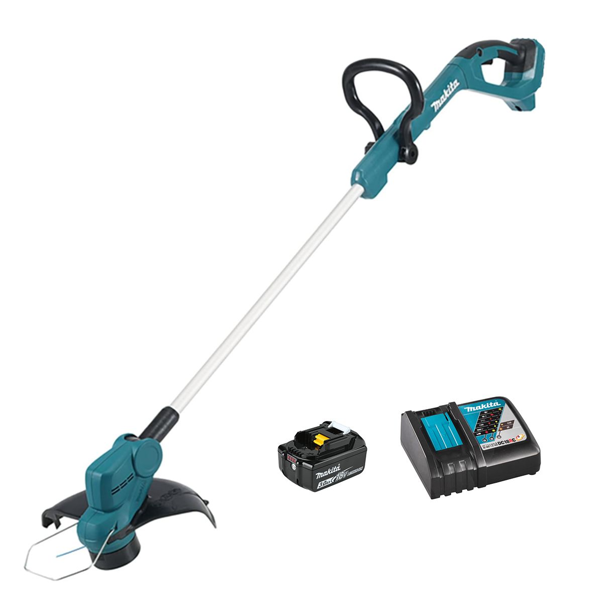 MAKITA - ORILLADORA MAKITA DUR193RF 18V 300M MANGO O+1BAT 3AH+CAR