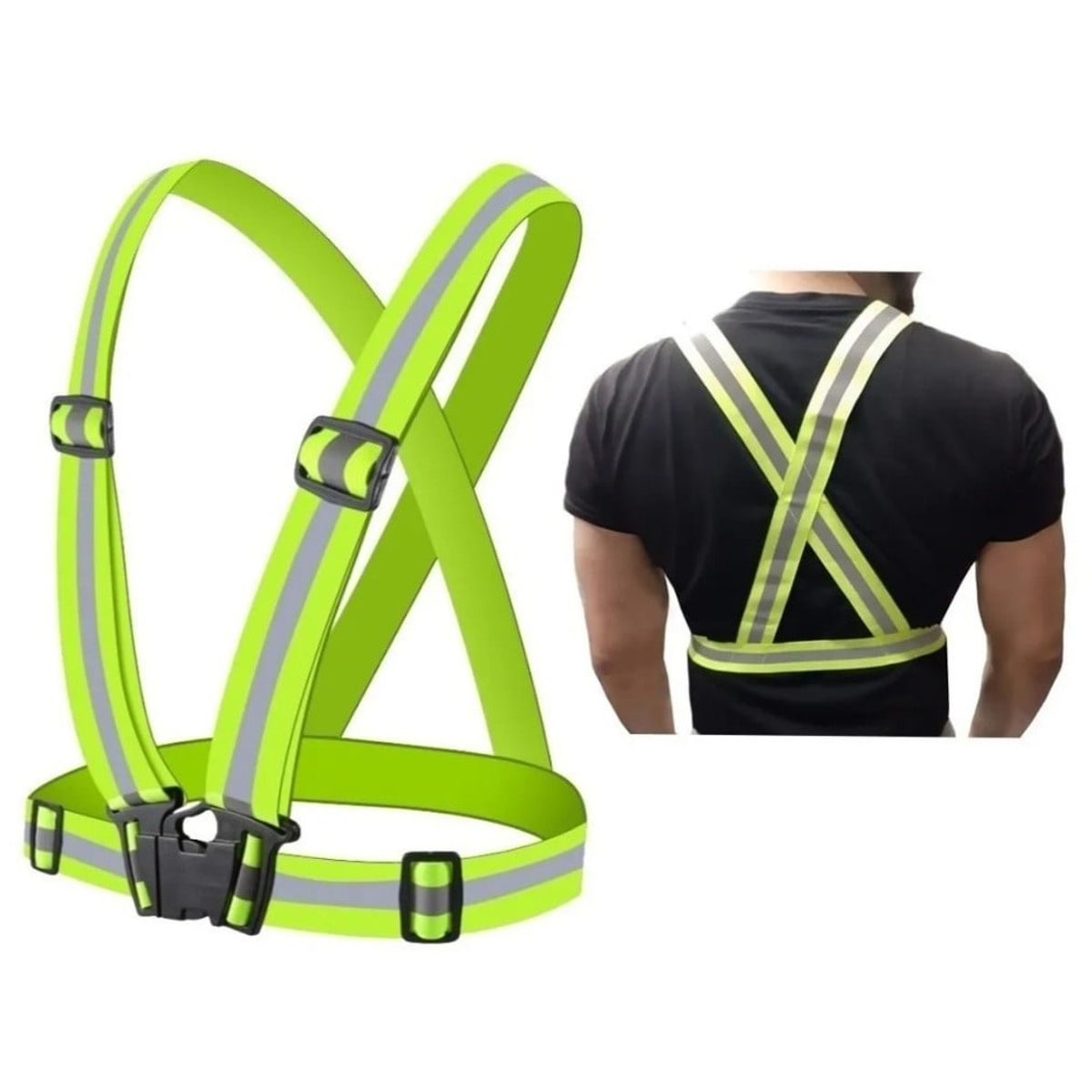 GENERICO - Arnés Reflectante De Seguridad Ajustable Elástico Bicicleta