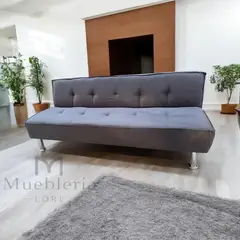 GENERICO - FUTON LORE GRIS OSCURO 1 PLAZA FELPA