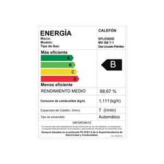 SPLENDID - Calefont Master Tiro Natural 7 Litros Gas Licuado