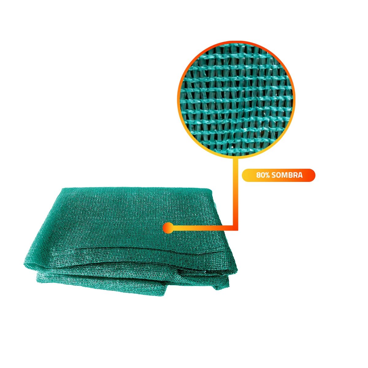 QRUBBER - Malla Raschel Verde 4,2 x 100 Mts. Sombra 80% QRubber